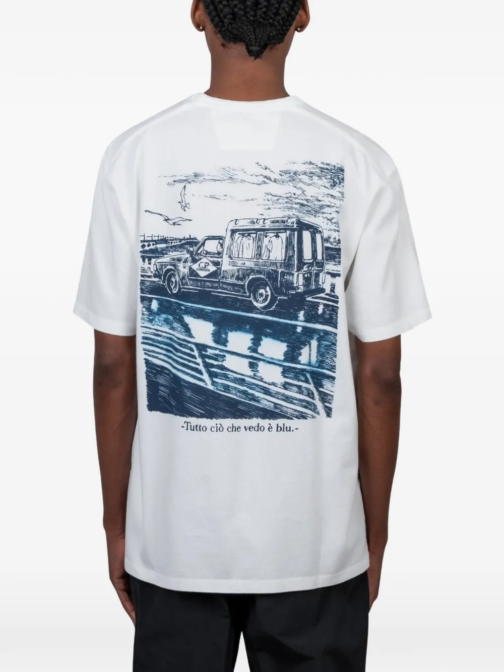 C.P. Company T-shirt met grafische print Wit