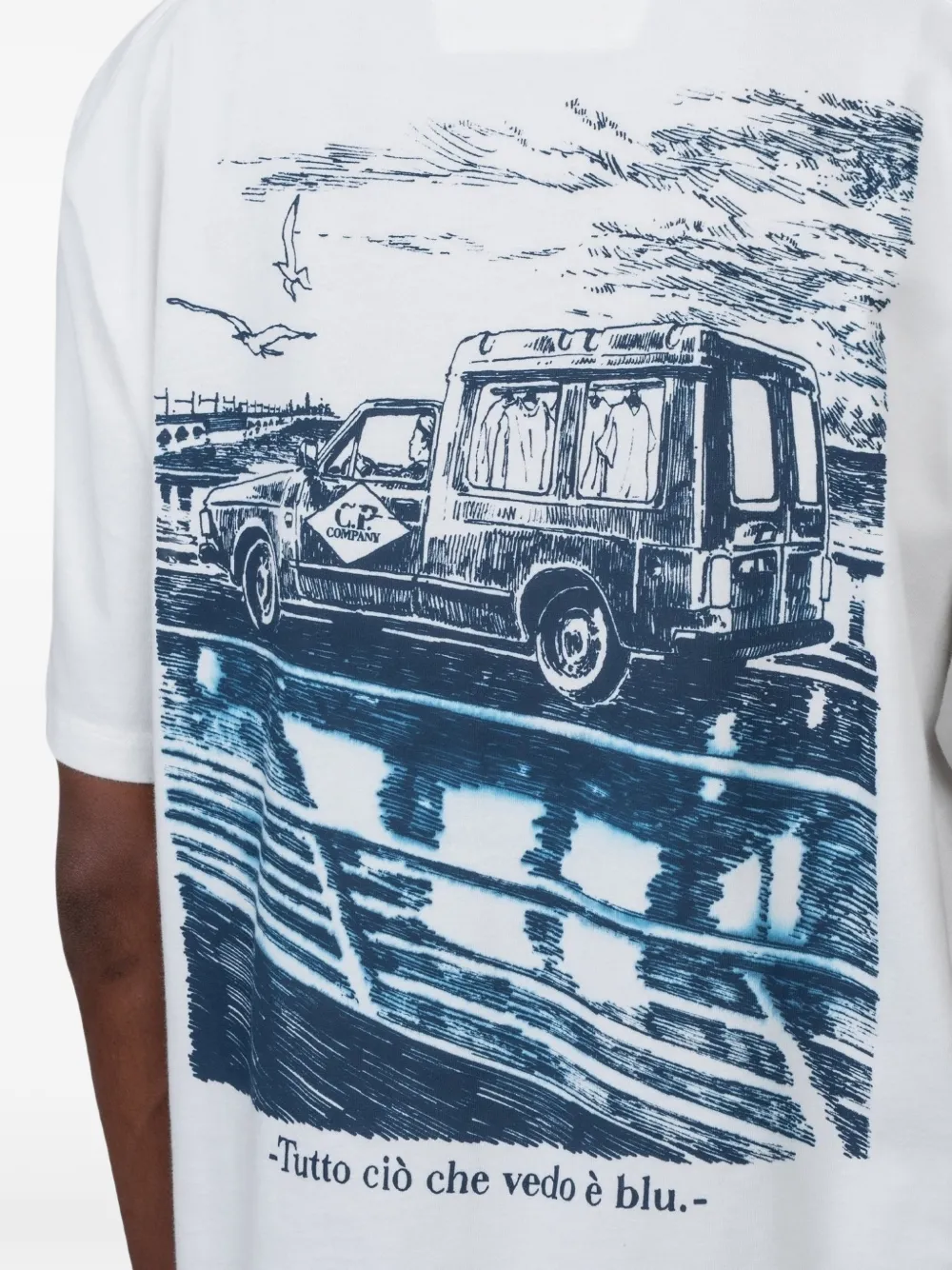 C.P. Company T-shirt met grafische print Wit
