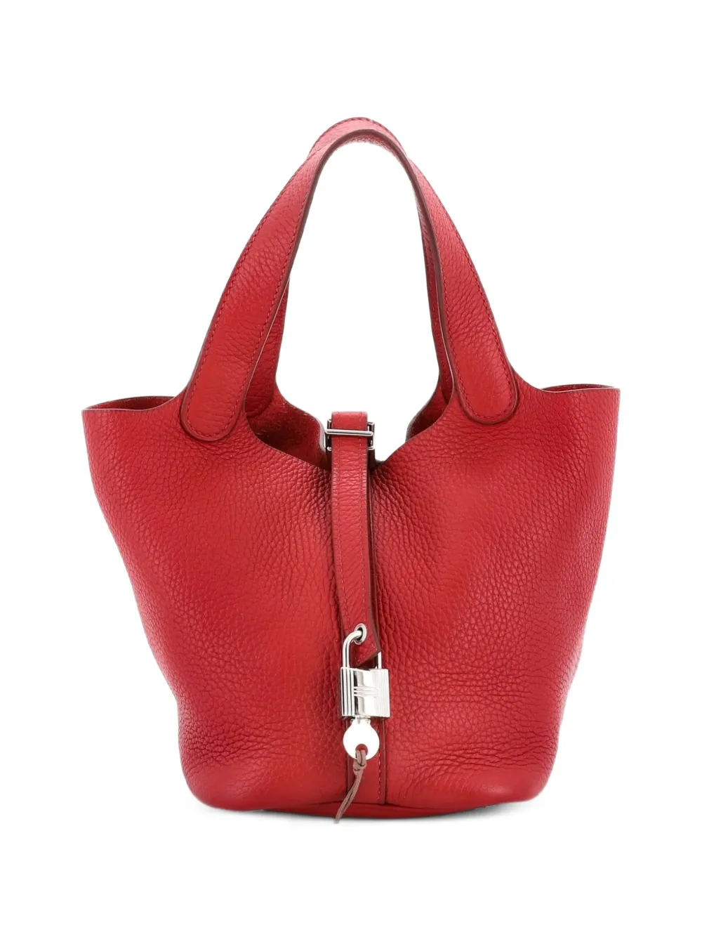 Hermès Pre-Owned Picotin Lock Bag Clemence PM bucket bag - Rosso