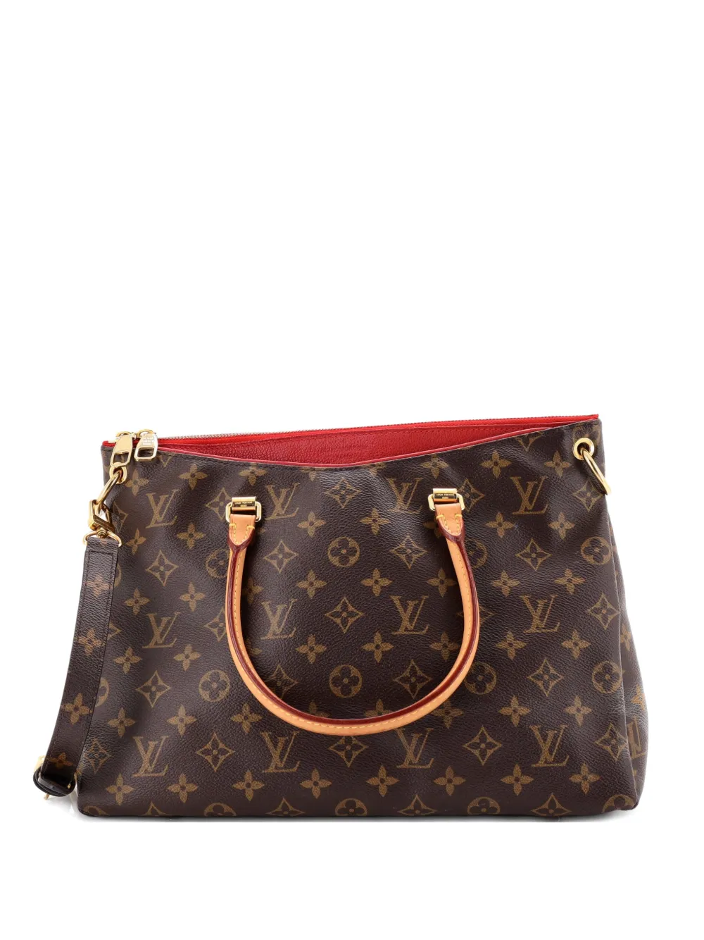 Louis Vuitton Pre-Owned Pallas Tote Monogram Canvas with Leather BB shoulder bag - Marrone
