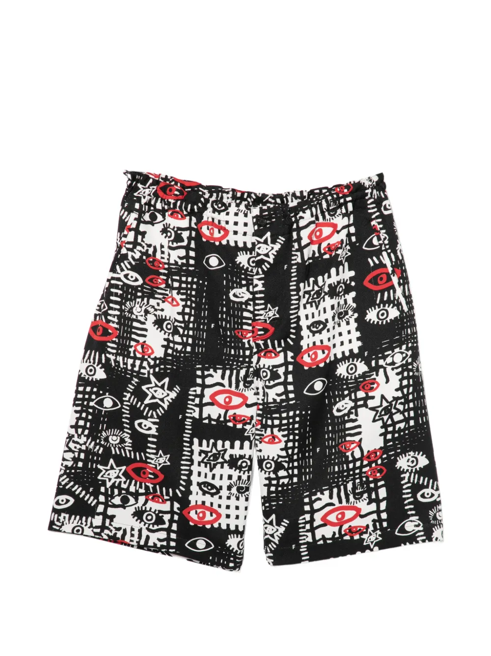 Black Comme Des Garçons Shorts con stampa grafica - Nero
