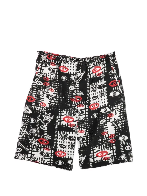 Black Comme Des Garçons Shorts mit grafischem Print