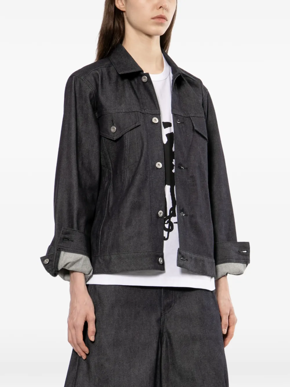 Black Comme Des Garçons T-shirt met ronde hals en grafische print Wit