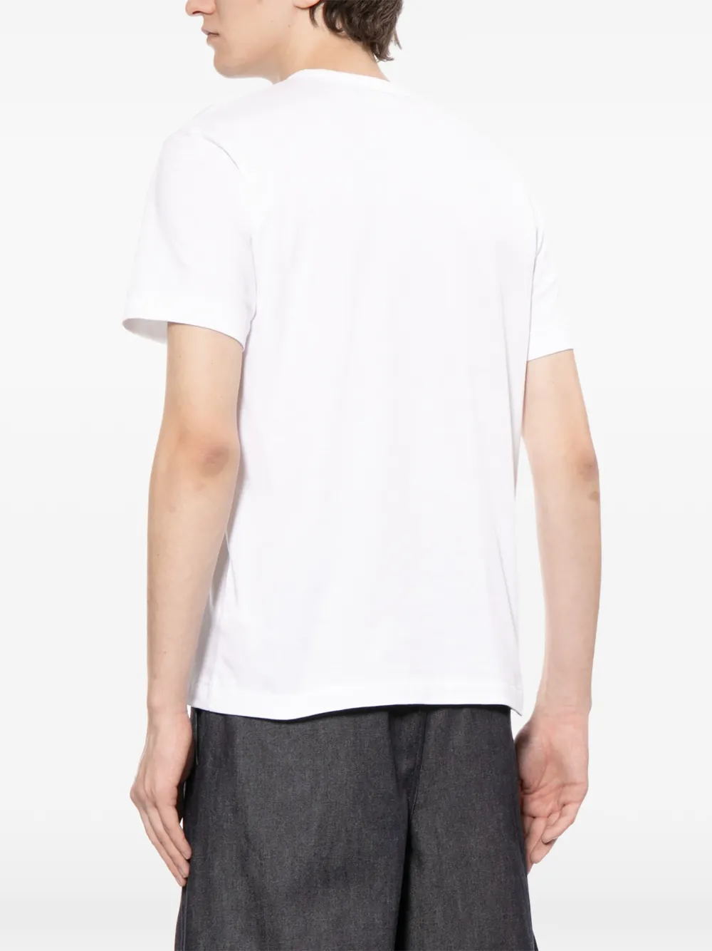 Black Comme Des Garçons T-shirt met ronde hals en grafische print Wit