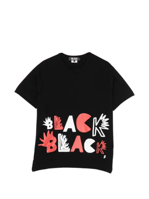 Black Comme Des Garçons graphic print round-neck T-shirt