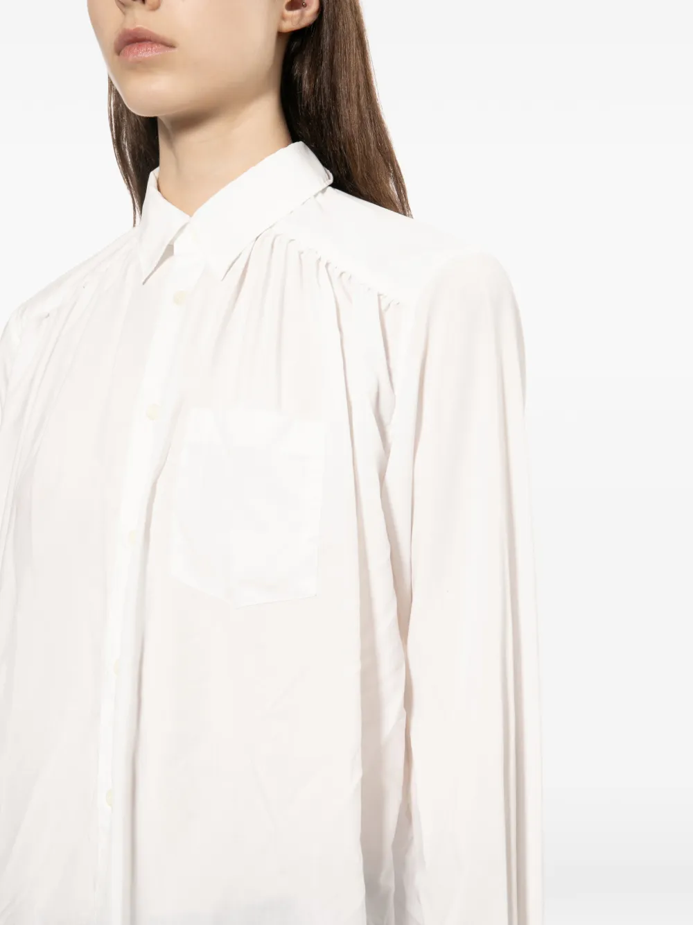 Black Comme Des Garçons Shirt met lange mouwen Wit
