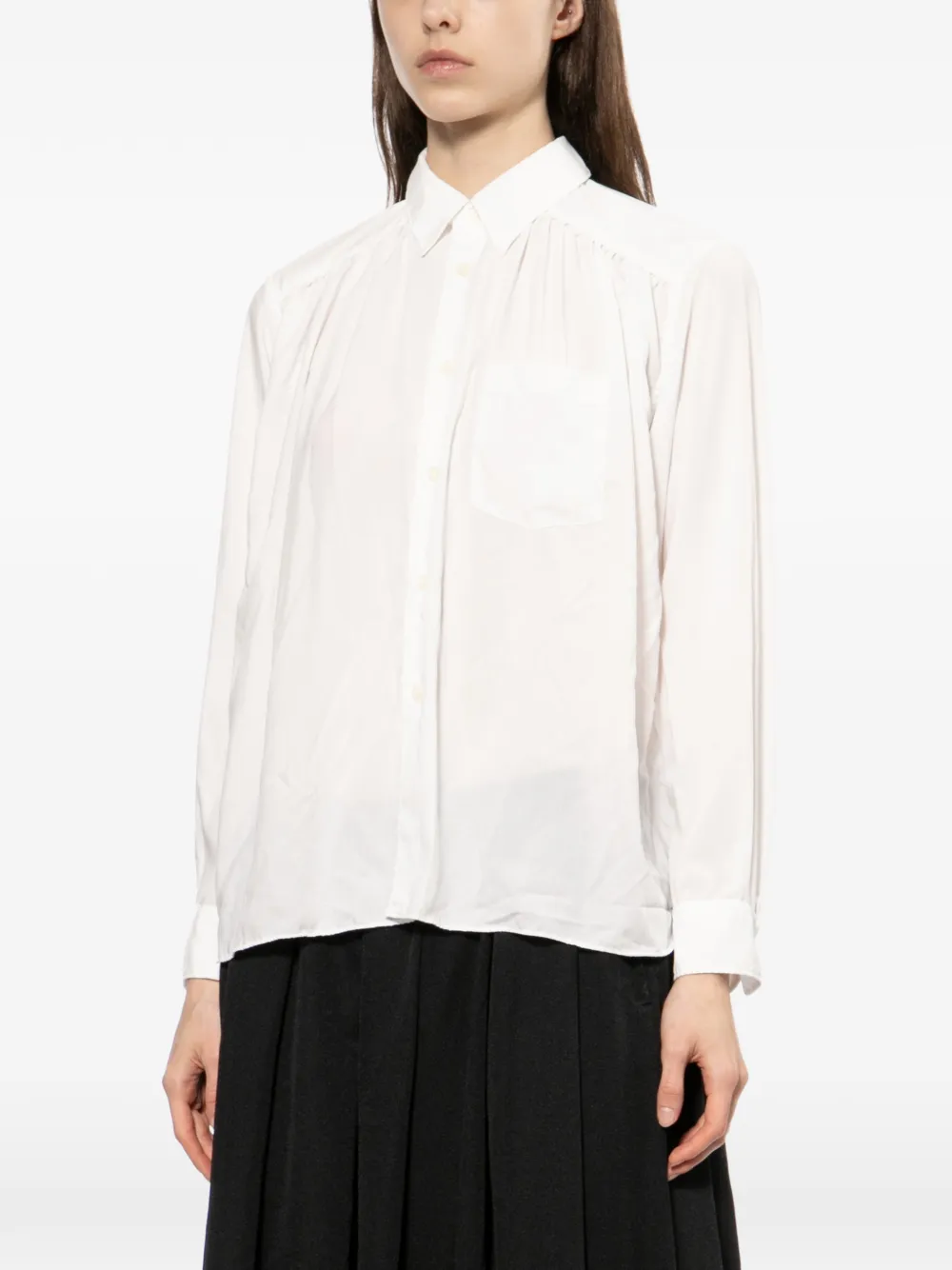 Black Comme Des Garçons Shirt met lange mouwen Wit
