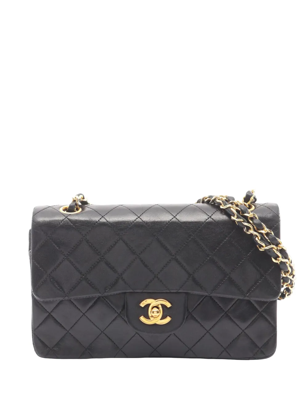 CHANEL Pre-Owned 1986-1988 Small Classic Lambskin Double Flap crossbody bag - Nero