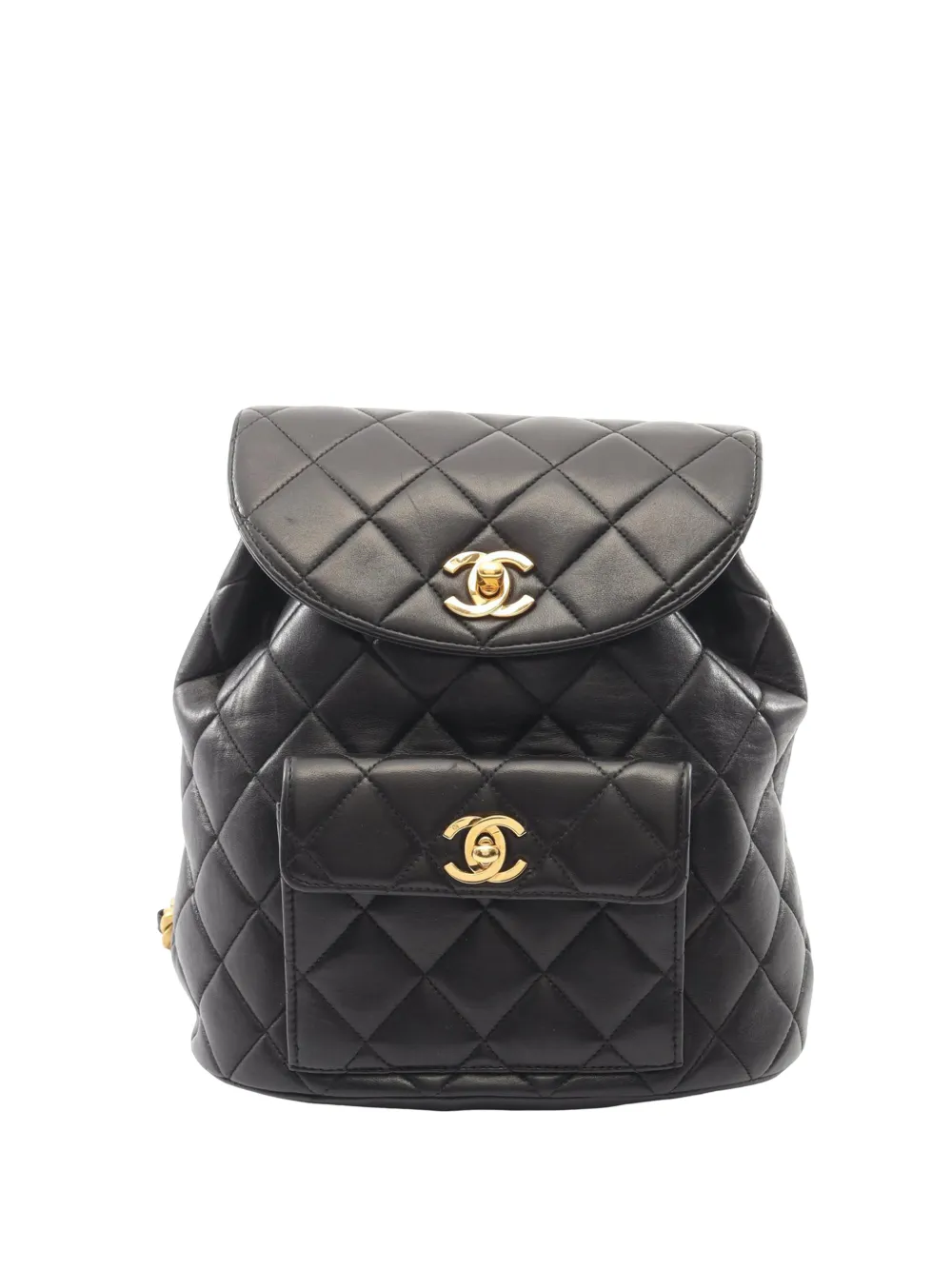 CHANEL Pre-Owned Zaino CC in pelle di agnello trapuntata 1994-1996 - Nero