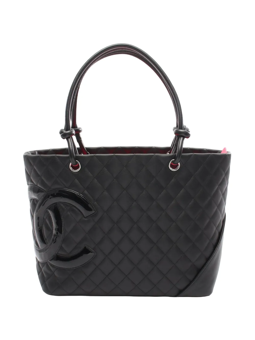 CHANEL Pre-Owned Borsa tote Cambon Ligne grande in pelle di agnello 2011 - Nero