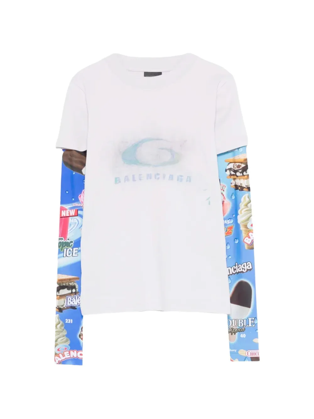 Balenciaga T-shirt con stampa grafica - Bianco
