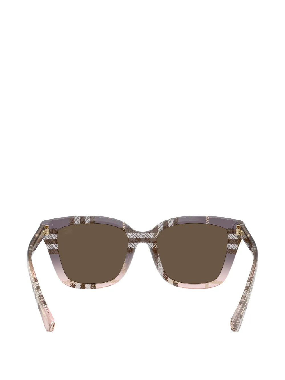 Burberry Eyewear Zonnebril met geruit vierkant montuur Roze