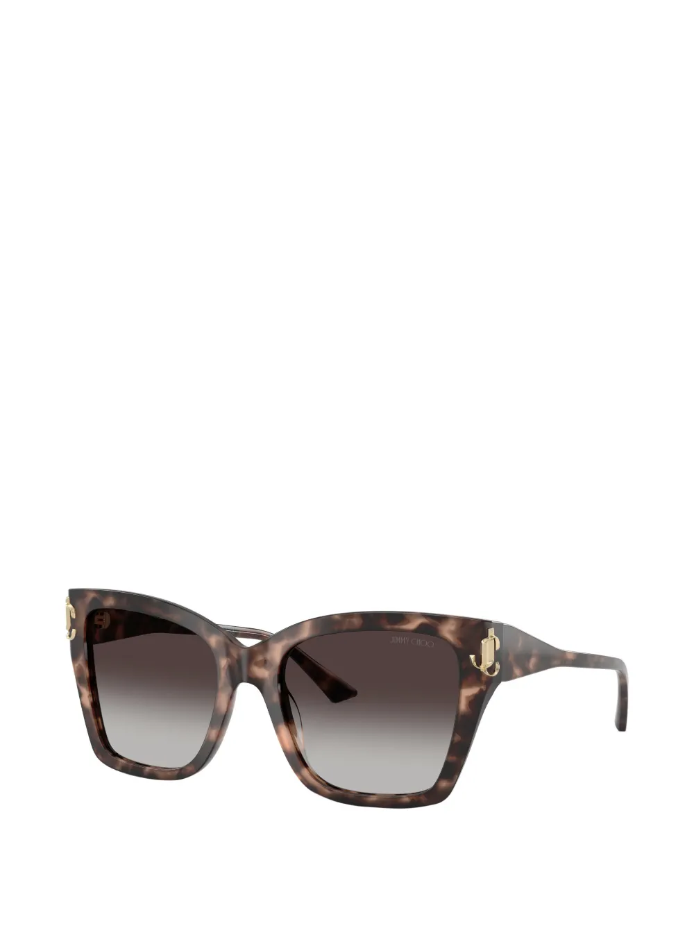 Jimmy Choo Eyewear Zonnebril met logodetail Bruin