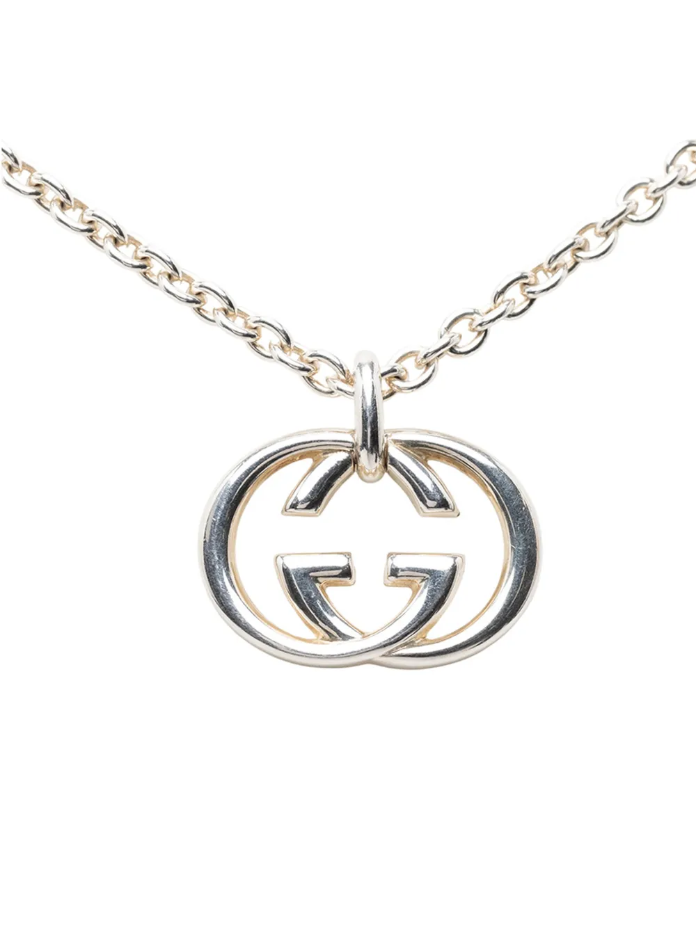 Gucci Pre-Owned 2015-2025 Sterling Silver Interlocking G Pendant necklace - Argento