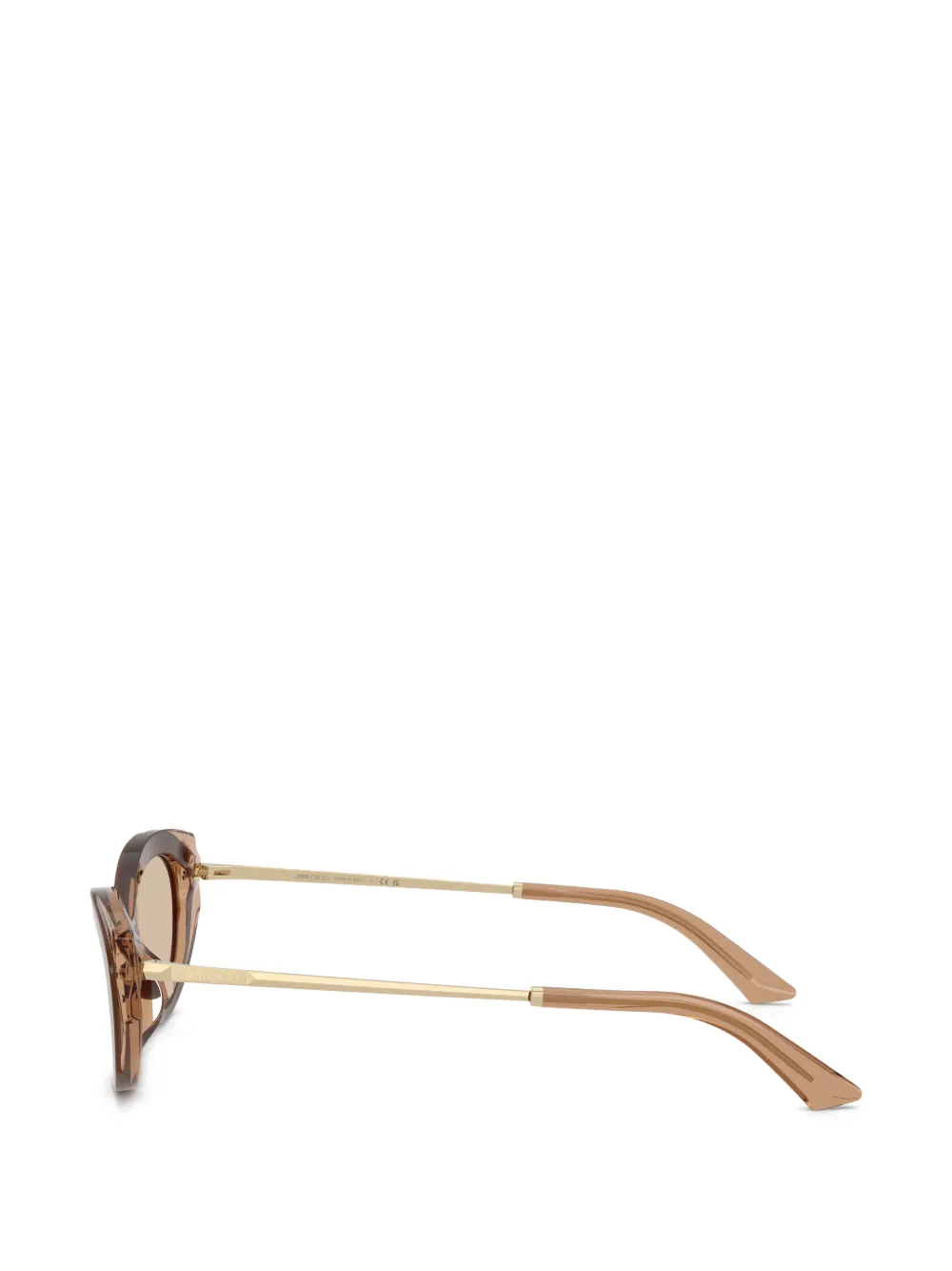 Jimmy Choo Eyewear Zonnebril met cat-eye montuur Bruin