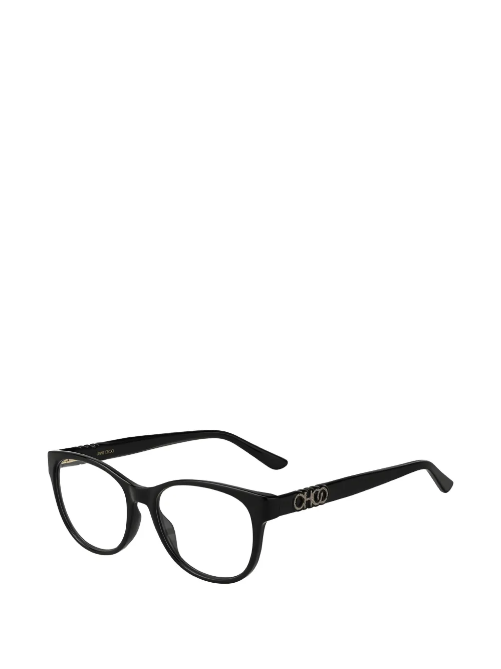 Jimmy Choo Eyewear logo-plaque glasses Zwart