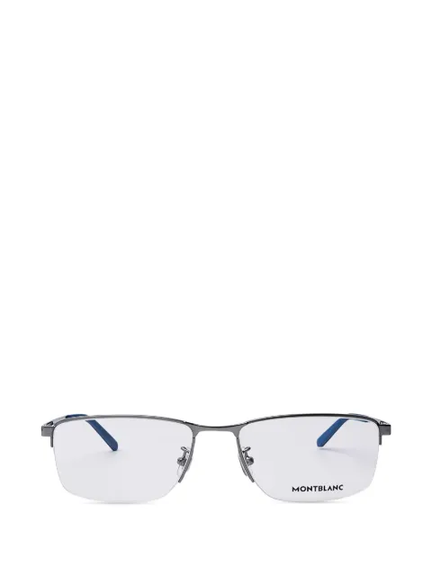 Montblanc rectangle-frame half-rim glasses