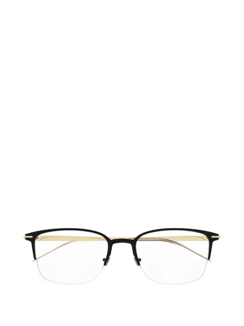 Montblanc rectangle half-rim glasses