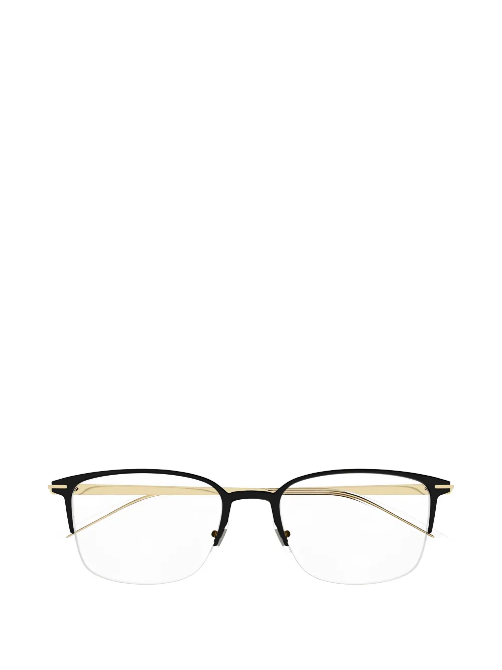 Montblanc Montblanc half-rim glasses - Schwarz aus Metall in Schwarz