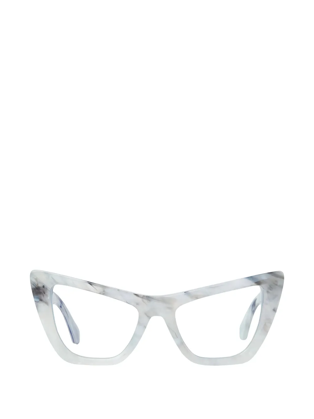 Off-White Eyewear marble-effect cat-eye glasses - Grigio