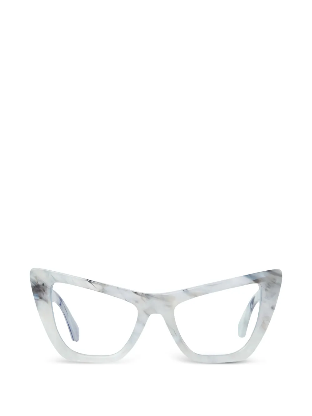 Off-White Eyewear marble-effect cat-eye glasses - Grigio