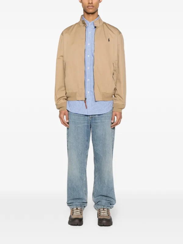 Polo Ralph Lauren logo-detail Twill Jacket | Neutrals | FARFETCH