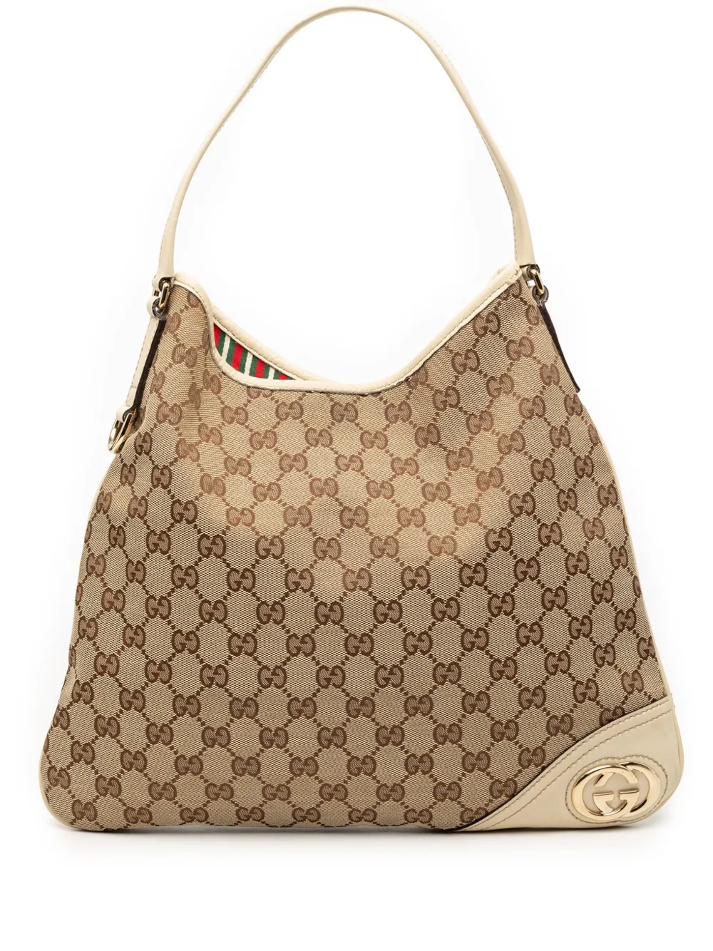 Gucci Pre-Owned 2000-2015 GG Canvas New Britt hobo bag - Marrone