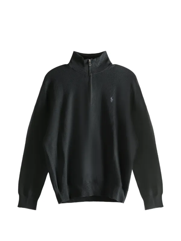Polo Ralph Lauren Suéter Com Zíper | Preto | FARFETCH BR