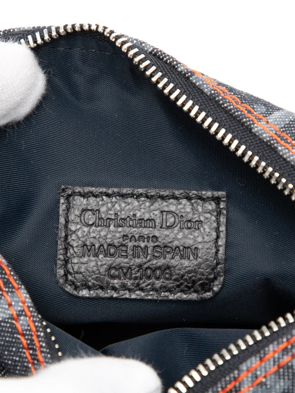 2006 Oblique Denim Flight Cosmetic Pouch