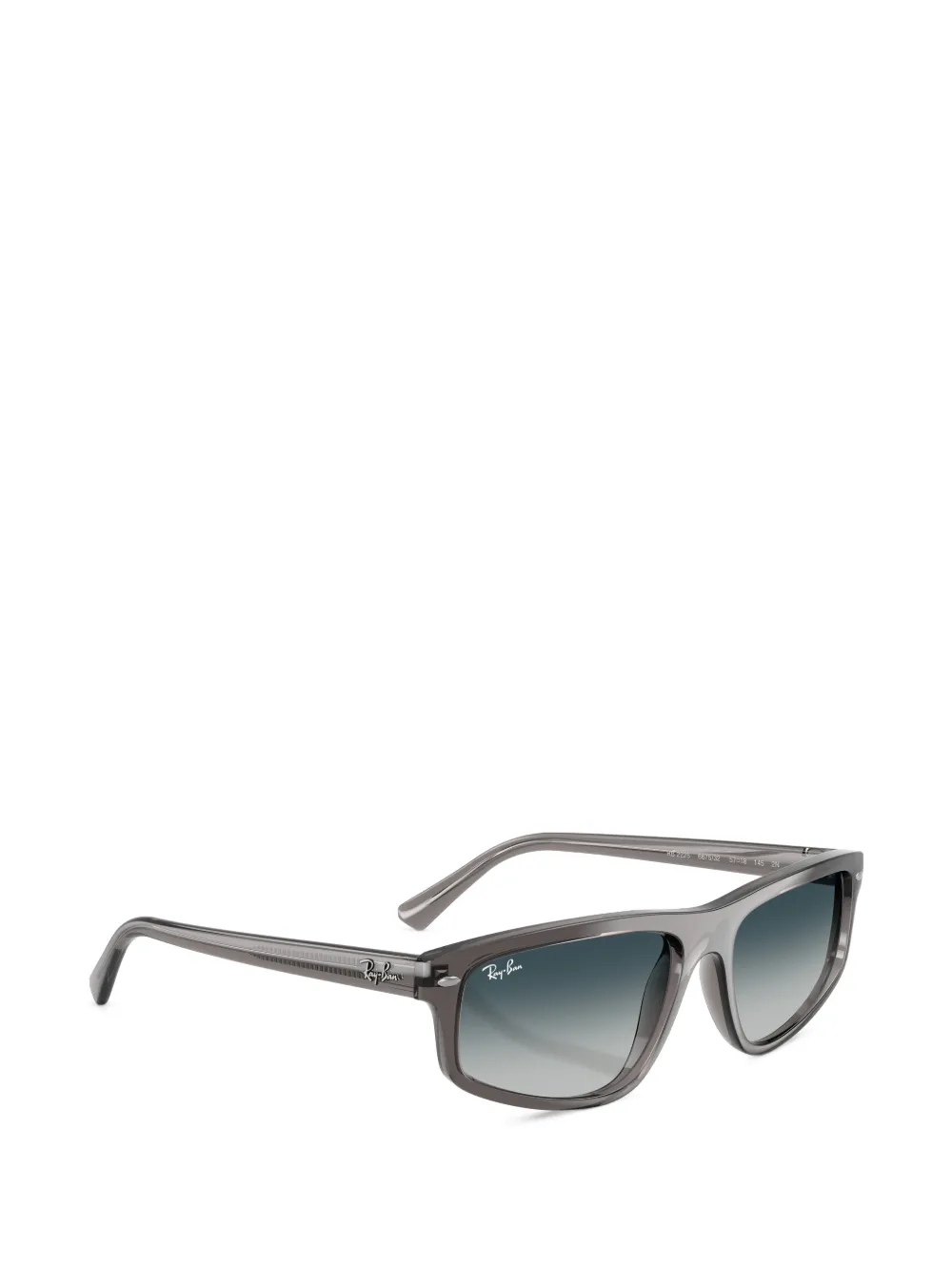 Ray-Ban Zonnebril met rechthoekig montuur Grijs