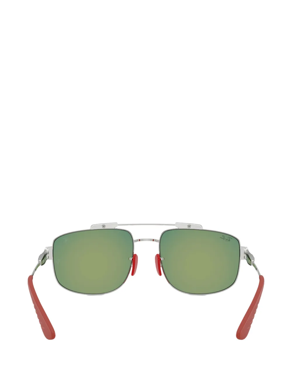Ray-Ban x Scuderia Ferrari zonnebril met rechthoekig montuur Zilver