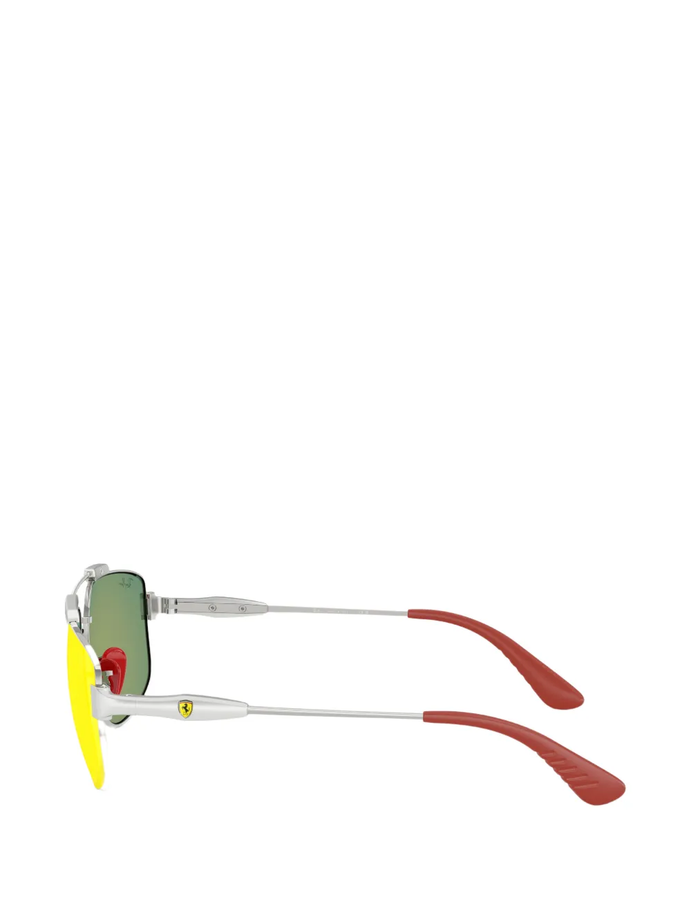 Ray-Ban x Scuderia Ferrari zonnebril met rechthoekig montuur Zilver