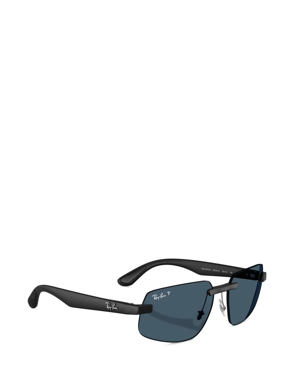 Ray-Ban RB4475 zonnebril met gepolariseerd montuur Zwart