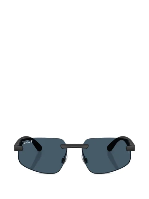 Ray-Ban Occhiali da sole rettangolari con montatura a giorno