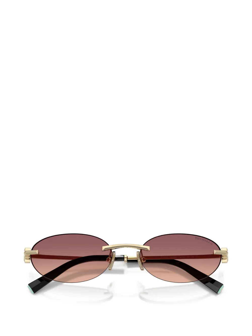 Tiffany & Co. oval-frame Sunglasses | Gold | FARFETCH