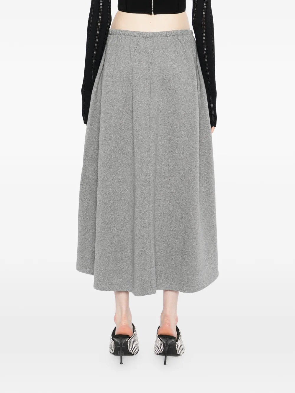 Alexander Wang Katoenen badstof midi-rok Grijs