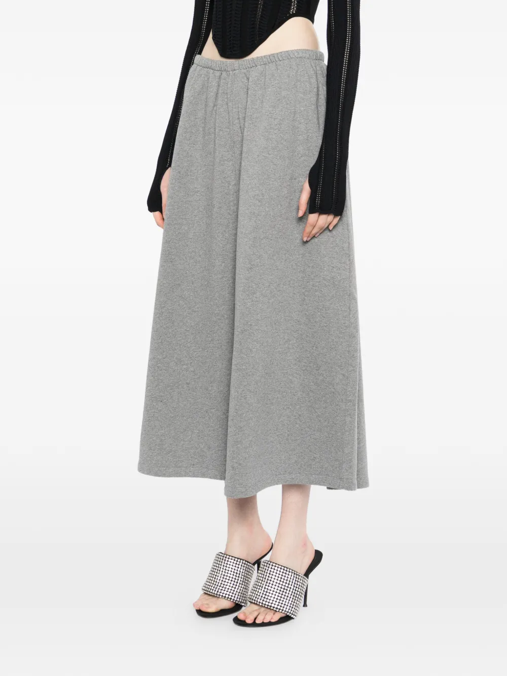 Alexander Wang Katoenen badstof midi-rok Grijs