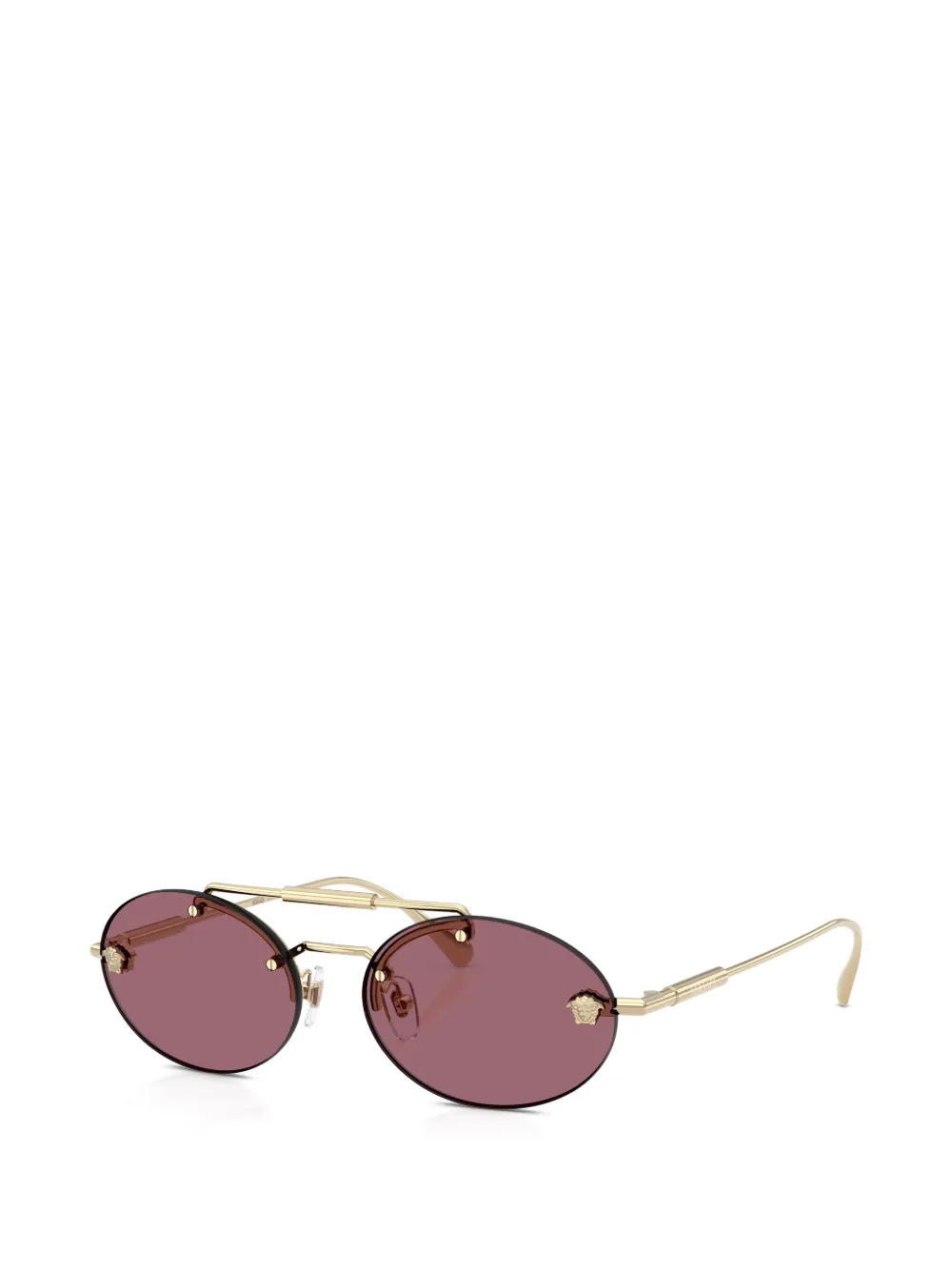 Versace Eyewear Zonnebril met ovaal montuur Goud