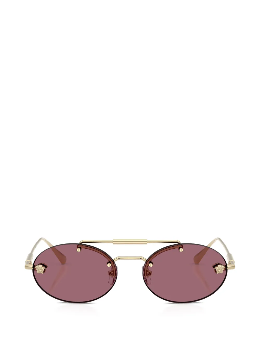Versace Eyewear Occhiali da sole ovali - Oro