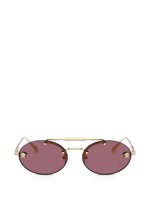 Versace Eyewear Medusa-plaque oval-frame sunglasses