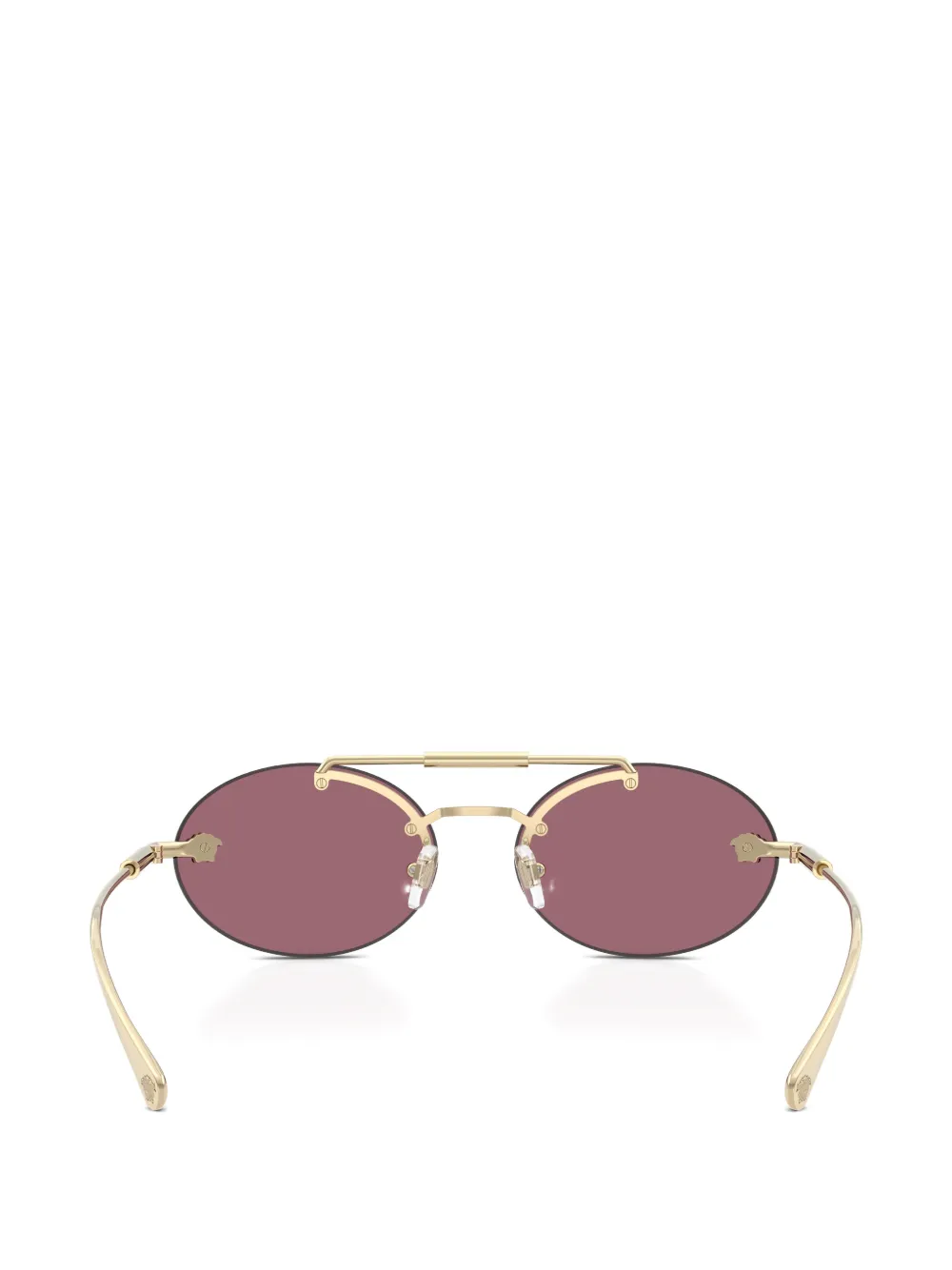 Versace Eyewear Zonnebril met ovaal montuur Goud