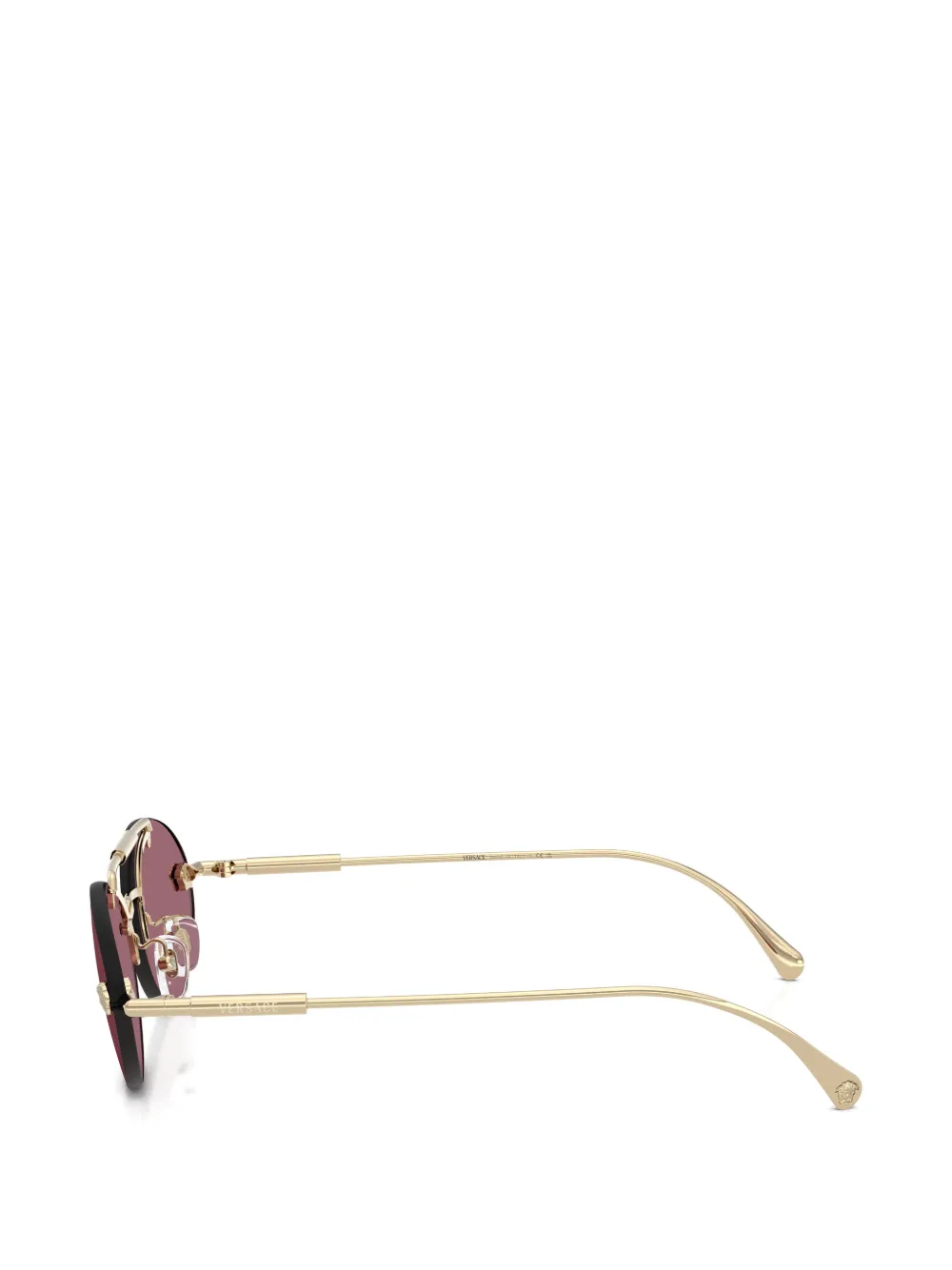 Versace Eyewear Zonnebril met ovaal montuur Goud