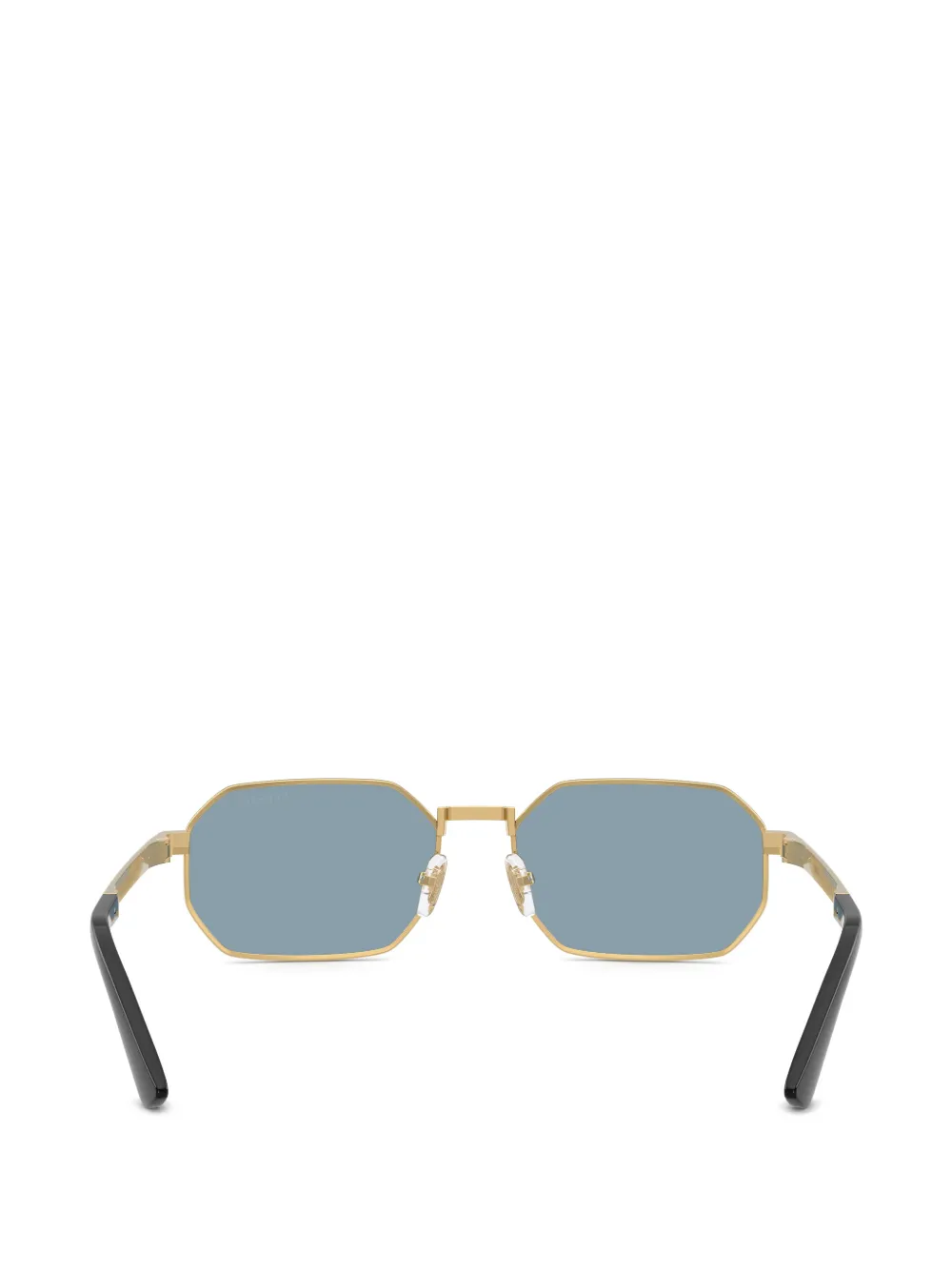 Versace Eyewear Zonnebril met geometrisch montuur en Greca detail Goud