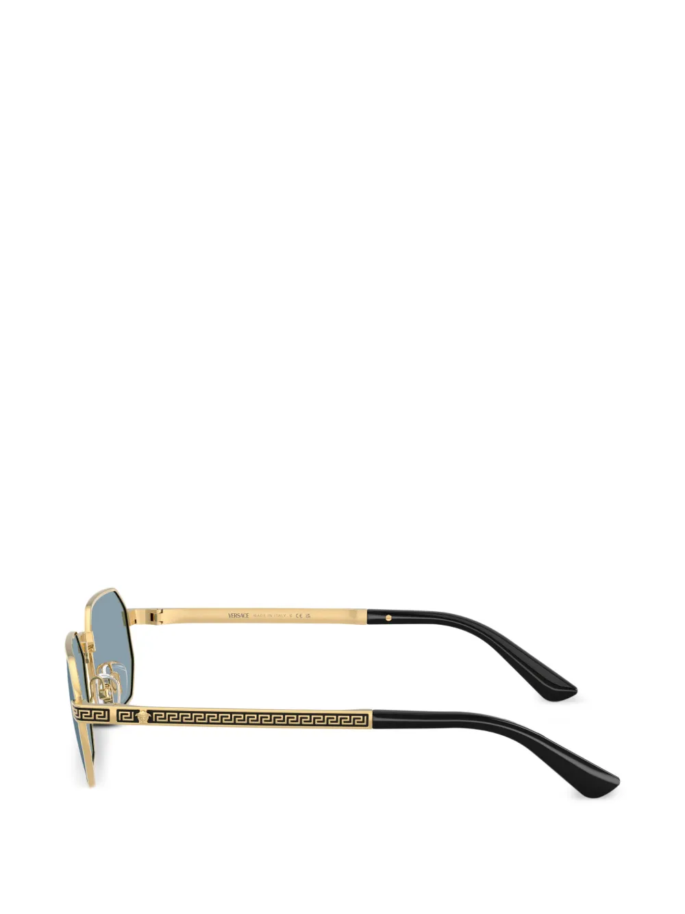 Versace Eyewear Zonnebril met geometrisch montuur en Greca detail Goud