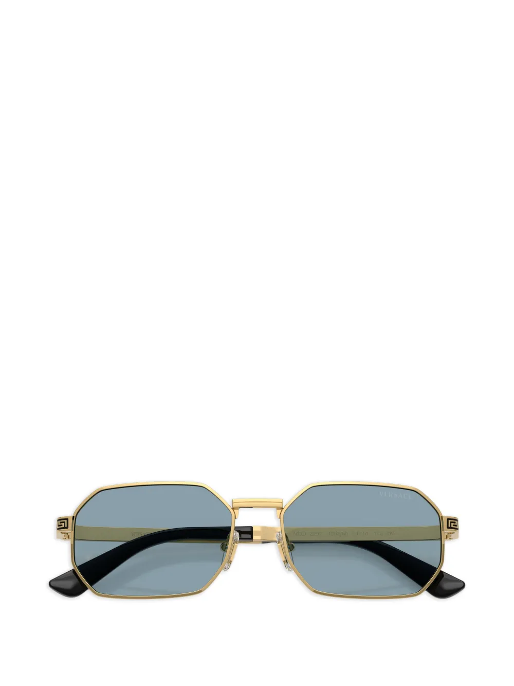 Versace Eyewear Zonnebril met geometrisch montuur en Greca detail Goud