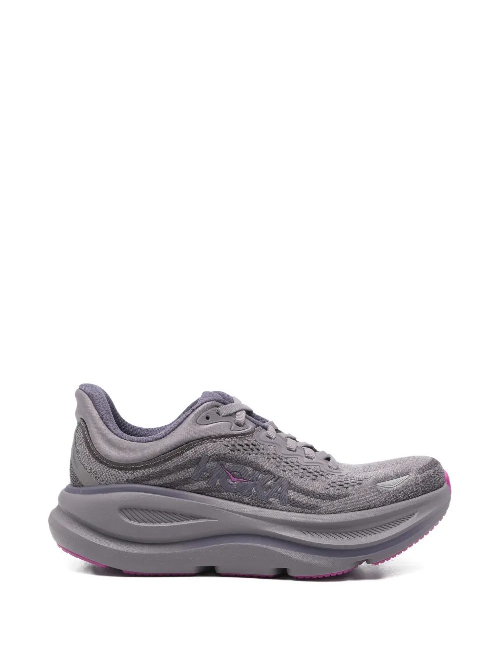 HOKA Bondi 9 lace-up sneakers - Grigio