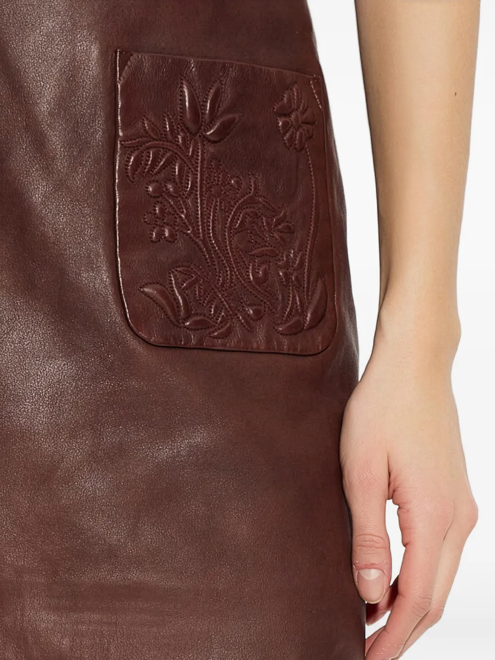 Bellia Leather Mini Skirt