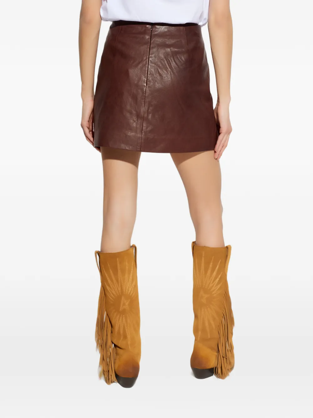 Bellia Leather Mini Skirt