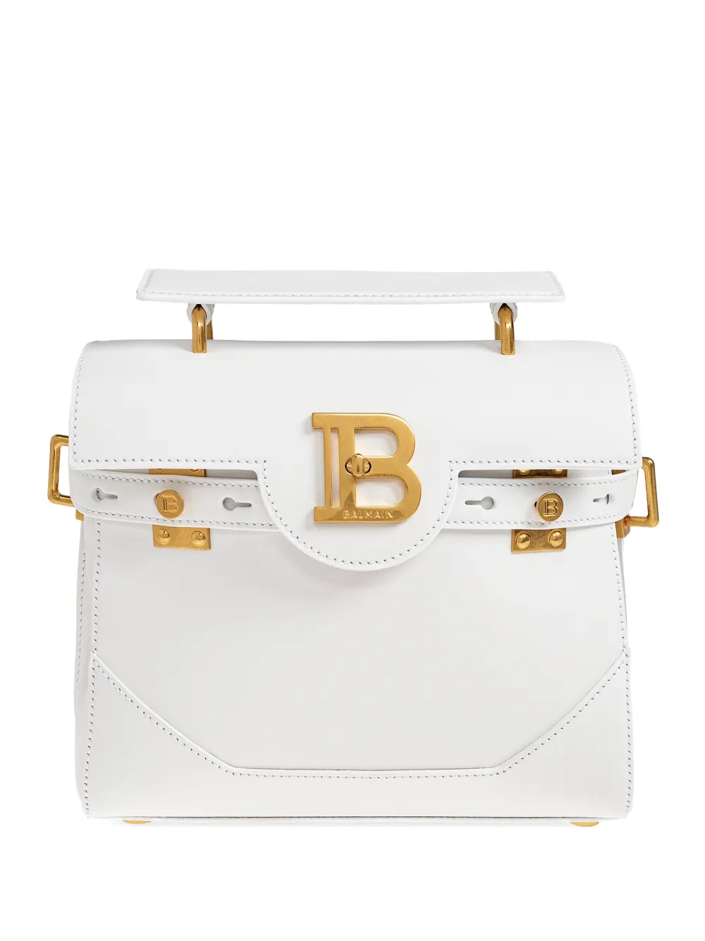Balmain 23 B-buzz Tote Bag In White