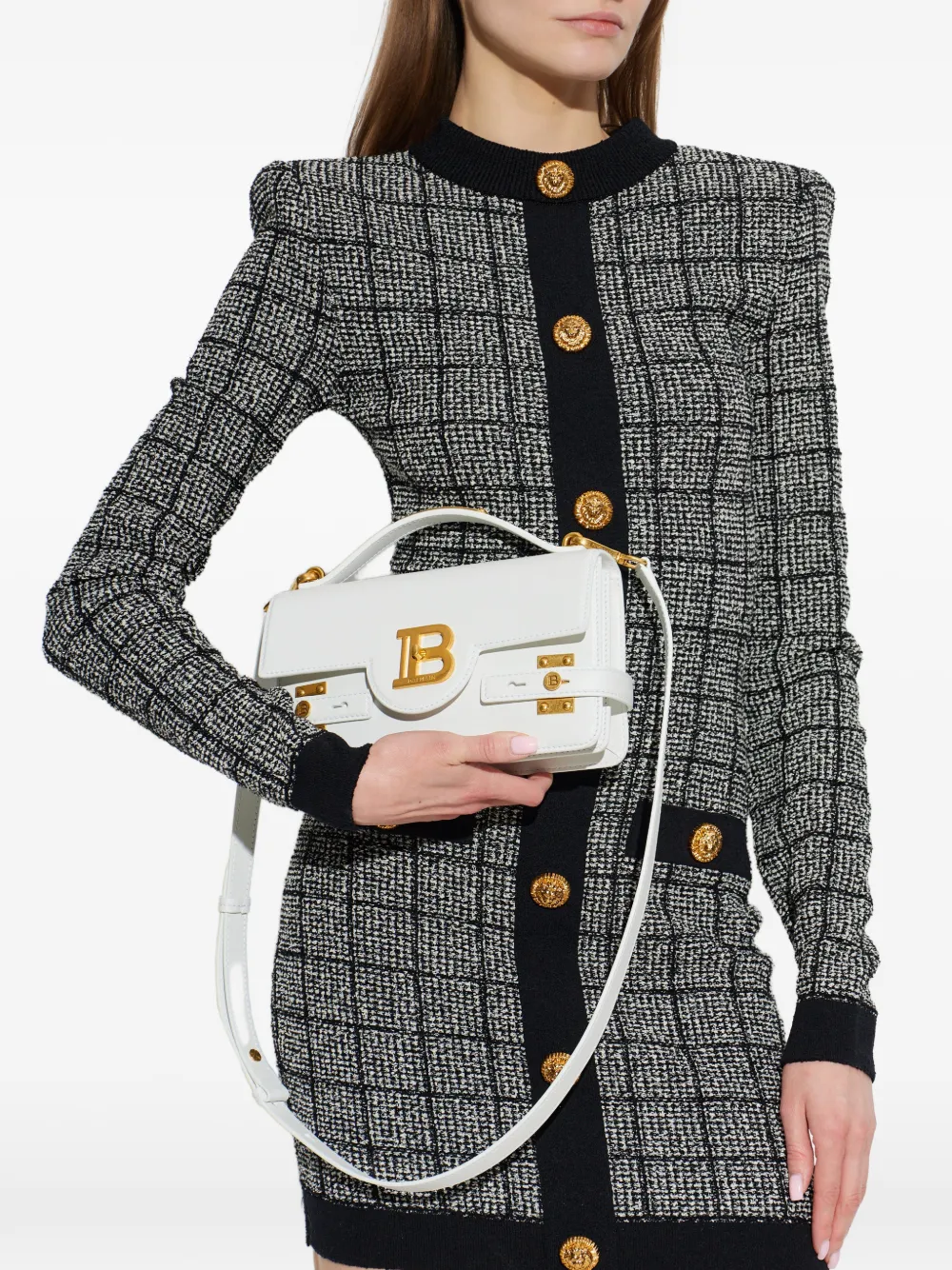  Balmain 24 B-buzz Tote Bag - White 
